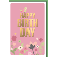 Geburtstag Grußkarte mit Umschlag Happy Birthday Vogel