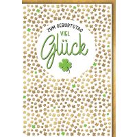 Geburtstag Grußkarte mit Umschlag Viel Glück...