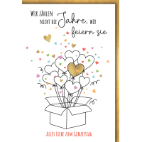 Geburtstag Grußkarte mit Umschlag Geschenk mit...