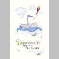 Kommunion Naturkarton Glückwunschkarte mit Umschlag...