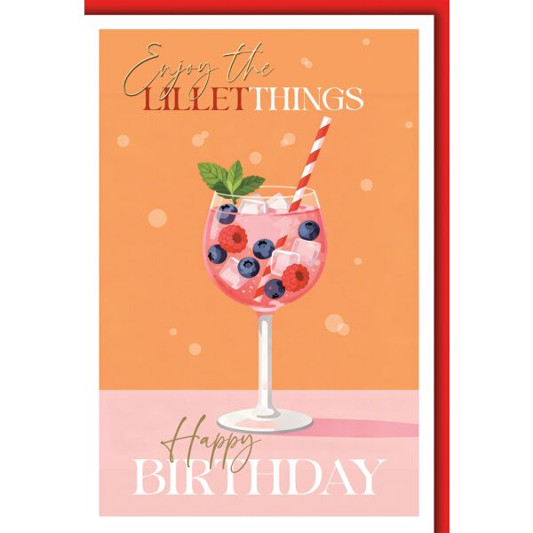 Geburtstag Grußkarte mit Umschlag Lilletglas