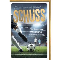 Geburtstag Grußkarte mit Umschlag Fußballstadion