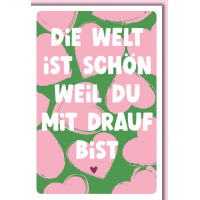 Geburtstag Humor Grußkarte mit Umschlag Die Welt...