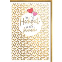 Hochzeit Grußkarte mit Umschlag Herzluftballons Herzen