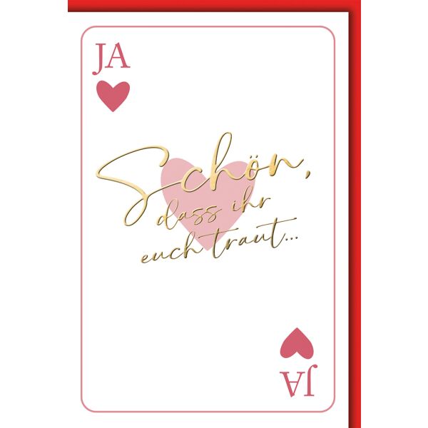 Hochzeit Grußkarte mit Umschlag Spielkarte