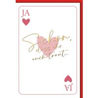 Hochzeit Grußkarte mit Umschlag Spielkarte