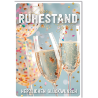Ruhestand A4-Format große Grußkarte mit...
