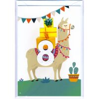 8. Geburtstag Glückwunschkarte mit Zahl 8 und...