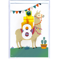 8. Geburtstag Glückwunschkarte mit Zahl 8 und...