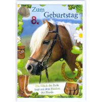 8. Geburtstag Glückwunschkarte mit Zahl 8 und...