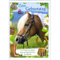 8. Geburtstag Glückwunschkarte mit Zahl 8 und...