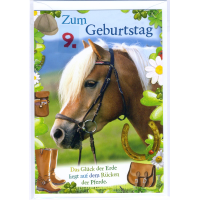 9. Geburtstag Glückwunschkarte mit Zahl 9 und...