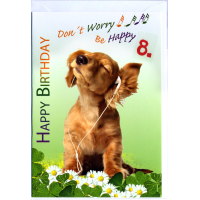 8. Geburtstag Glückwunschkarte mit Zahl 8 und...