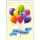 11. Geburtstag Glückwunschkarte mit Zahl 11 und Umschlag Luftballons Happy Birthday