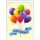 15. Geburtstag Glückwunschkarte mit Zahl 15 und Umschlag Luftballons Happy Birthday