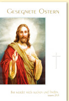 Ostern - Karte mit Umschlag - Jesus mit Kreuz