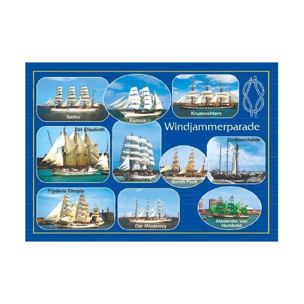 Allgemein Postkarten maritim Windjammerparade Segelschiffe