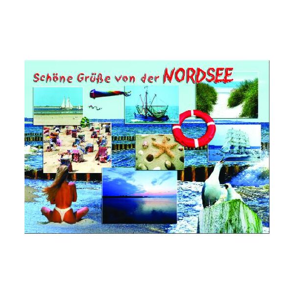Allgemein Postkarten Maritim Schöne Grüße von der Nordsee