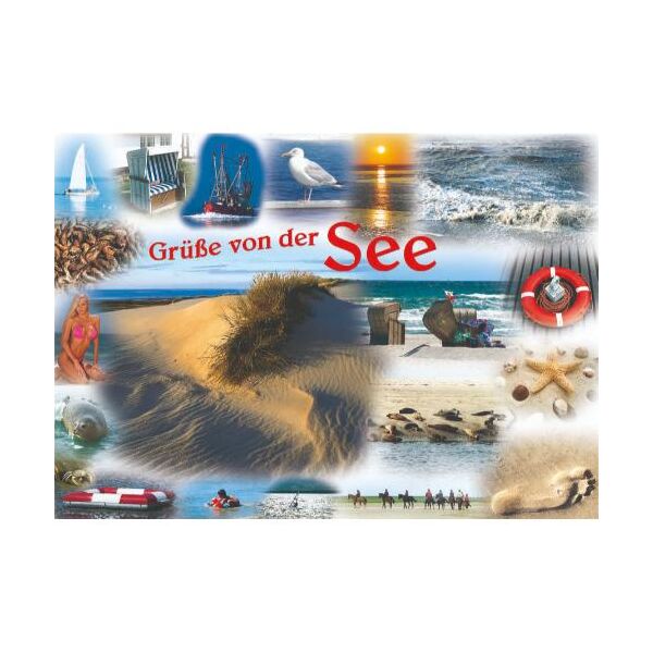 Allgemein Postkarten Ansichtskarten Strand Möwe Düne Grüße von der See