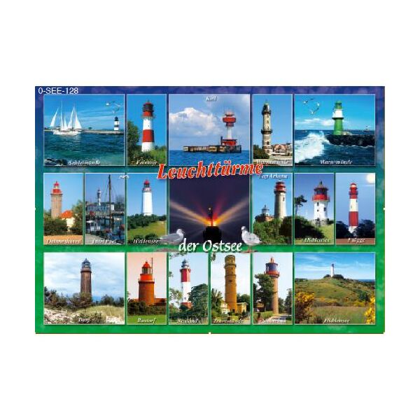 Allgemein Postkarten Ansichtskarte Leuchttürme an der Ostsee