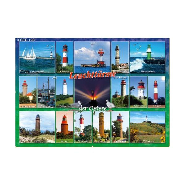 Allgemein Postkarten Ansichtskarte Leuchttürme an der Ostsee