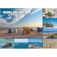 Allgemein Postkarten Ansichtskarten Meer Strandkörbe...