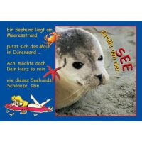 Allgemein Postkarten Ansichtskarten Seehund Gedicht...