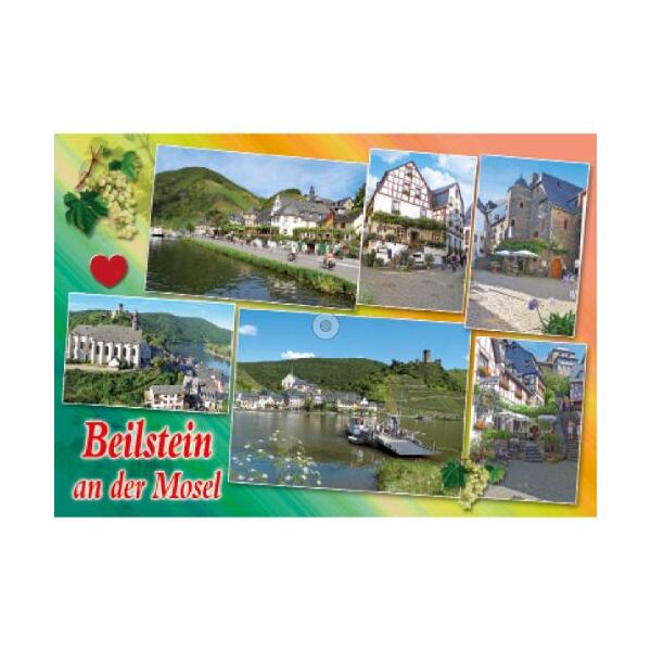Beilstein an der Mosel Postkarte Motive 001 Karmeliterkirche St. Josef Burg Mettenich Klostertreppe