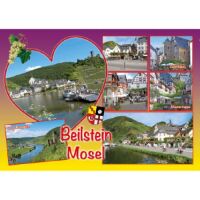 Beilstein an der Mosel Postkarte Motive 003 Herz Blick...