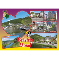 Beilstein an der Mosel Postkarte Motive 003 Herz Blick...