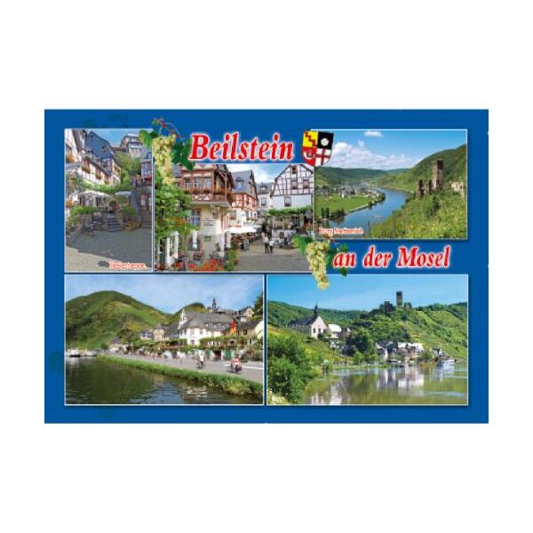 Beilstein an der Mosel Postkarte Motive 004 Wappen Burg Metternich Klostertreppe