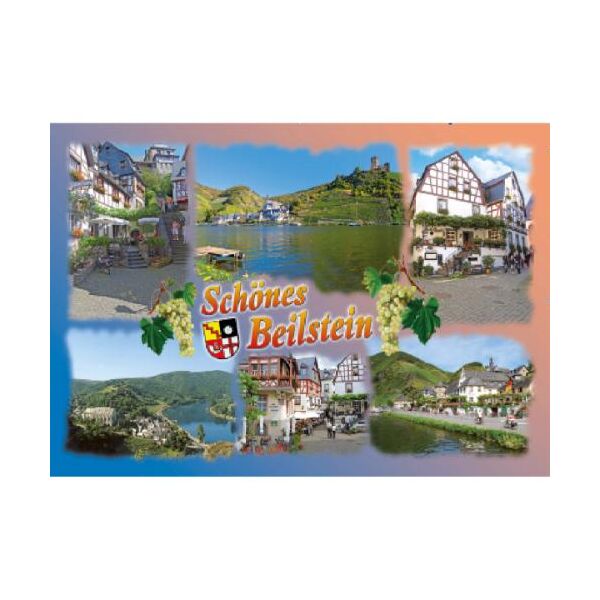Beilstein an der Mosel Postkarte Motive 006 schönes Beilstein Fachwerkhäuser Klostertreppe
