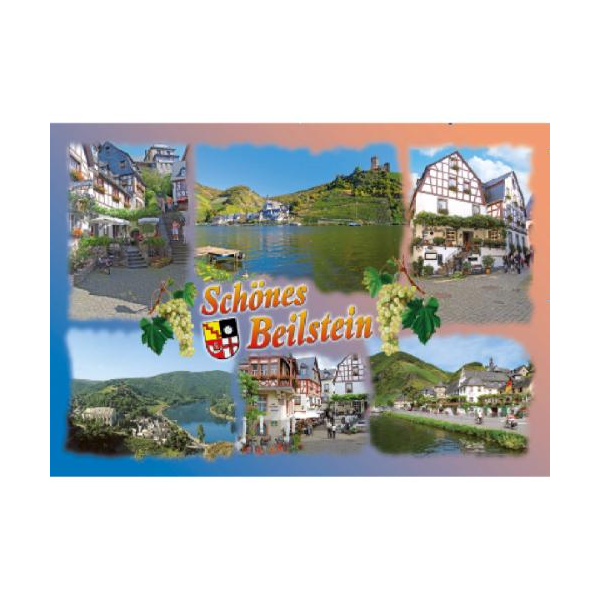 Beilstein an der Mosel Postkarte Motive 006 schönes Beilstein Fachwerkhäuser Klostertreppe