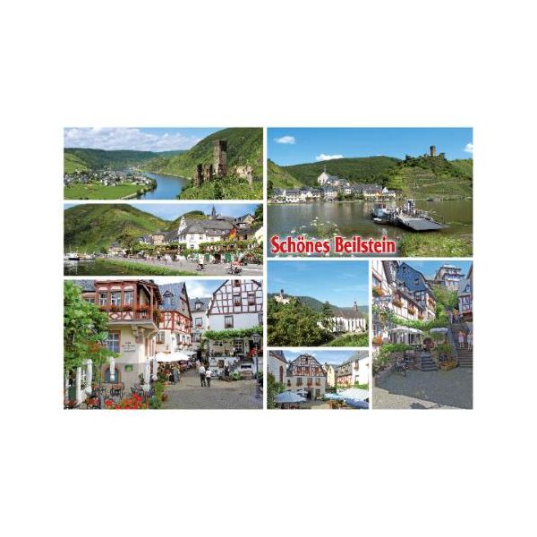Beilstein an der Mosel Postkarte Motive 007 Hotel Haus Burg Metternich Fachwerkhäuser