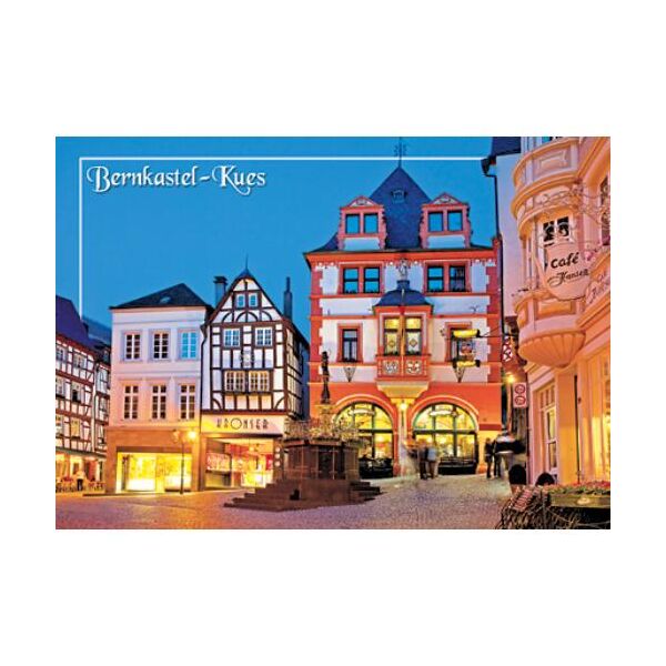 Bernkastel-Kues Postkarte Ansichtskarte Motive 007 Marktplatz bei Nacht