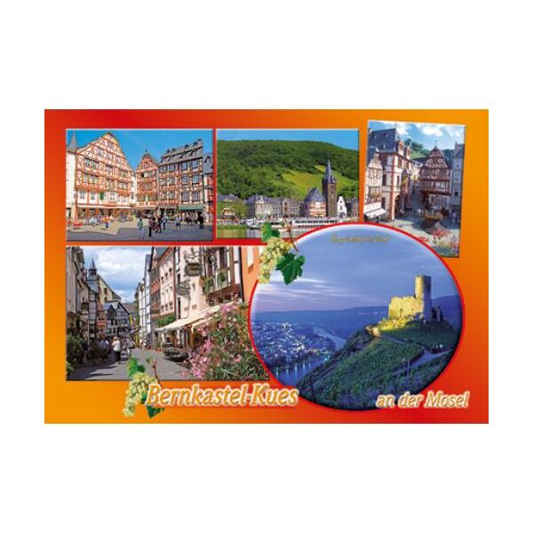 Bernkastel-Kues an der Mosel Postkarten Ansichtskarten Marktplatz Panorama