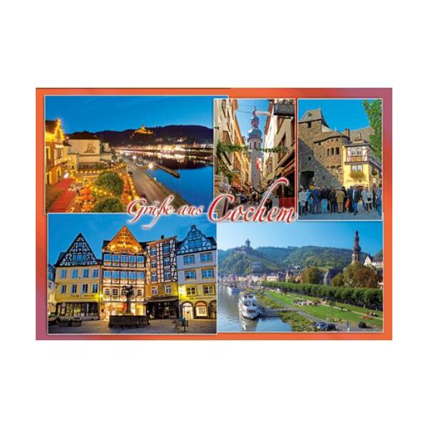 Cochem an der Mosel Postkarten Cochem Schloss Marktplatz Grüße aus Cochem