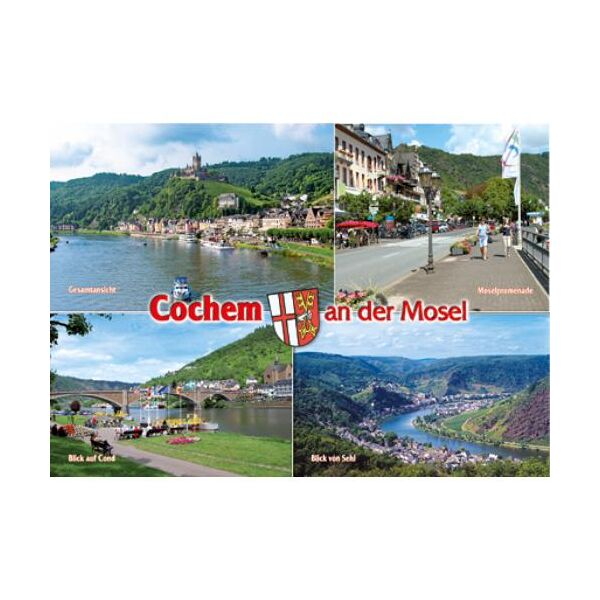 Cochem an der Mosel Postkarten Ansichtskarten Promenade Blick auf Cond Blick von Sehl Gesamtansicht
