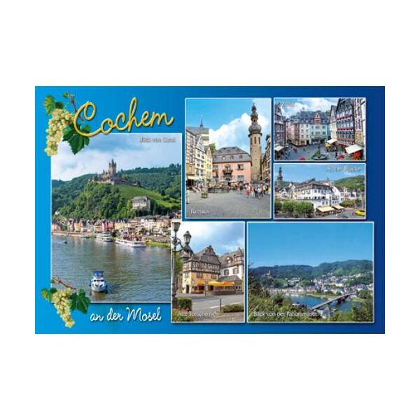 Cochem an der Mosel Postkarten An der Brücke Schlosss Cochem alte Torschenke Marktplatz