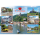 Cochem an der Mosel Postkarten Cochem Schloss Promenade Kachelbild mit Bahn