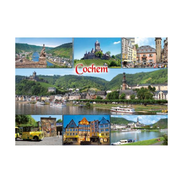 Cochem an der Mosel Postkarten Ansichtskarten Promenade Cochem Schloss Rathaus