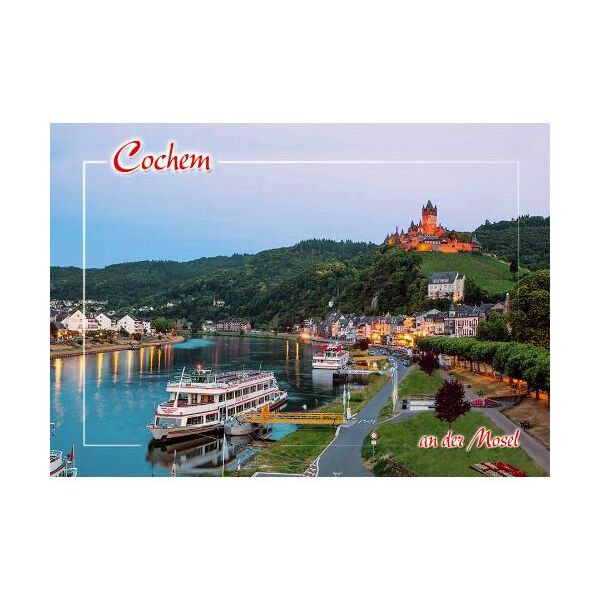Cochem an der Mosel Postkarten Ansichtskarten Anleger mit Blick auf Reichsburg
