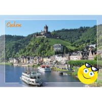 Cochem an der Mosel Postkarten gelbes Gesicht mit...