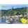 Cochem an der Mosel Postkarten gelbes Gesicht mit Sonnenbrille Cochem Schloss