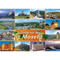 Mosel Postkarte Grüße von der Mosel 12...
