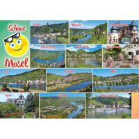 Mosel Postkarten Motive 027 Gesicht Panorama schöne...