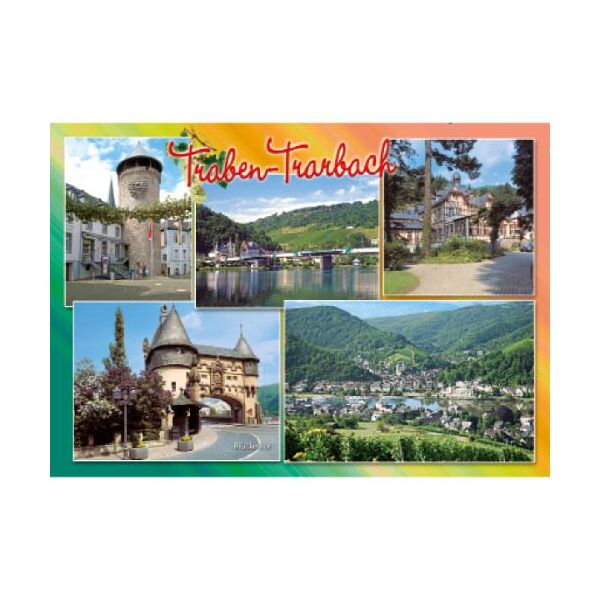 Traben-Trarbach Postkarte Ansichtskarte Motive 012 Alter Stadtturm Moselbrücke Brückentor