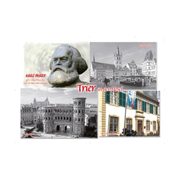 Trier an der Mosel Postkarten Karl Marx Haus Hauptmarkt Porta Nigra