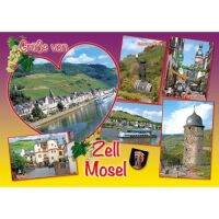 Zell an der Mosel Postkarte Ansichtskarte Motive 005...