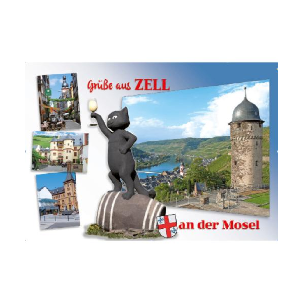 Zell an der Mosel Postkarte Ansichtskarte Motive 019 Grüße aus Zell an der Mosel